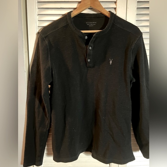 All saints waffle knit Henley - Picture 1 of 2
